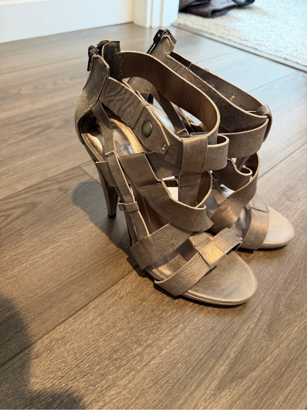 Dolce vita Women’s Strappy High Heel Sandals - Taupe